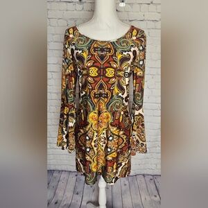 Haani Paisley Bell Sleeve Dress M